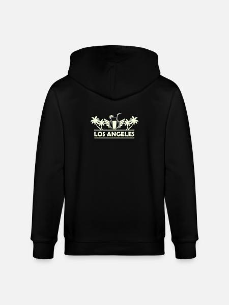 Los Angeles Drink with Wings - Stanley/Stella CULTIVATOR Unisex Organic Hooded Jacket - black