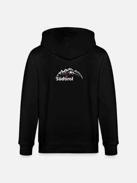 Die Dolomiten, Berge Südtirol - Stanley/Stella Unisex Bio-Kapuzenjacke CULTIVATOR - Schwarz