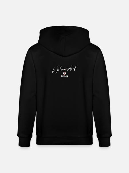 Wilmersdorf - Berlin Flag - Berlin Bear - Stanley/Stella CULTIVATOR  Unisex Organic Hooded Jacket - black