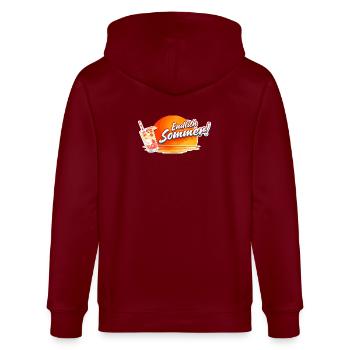 Enfin, graphique de la boisson Summer Sun - Veste à capuche bio CULTIVATOR Stanley/Stella Unisexe - bordeaux - Dos - Anna (173cm)