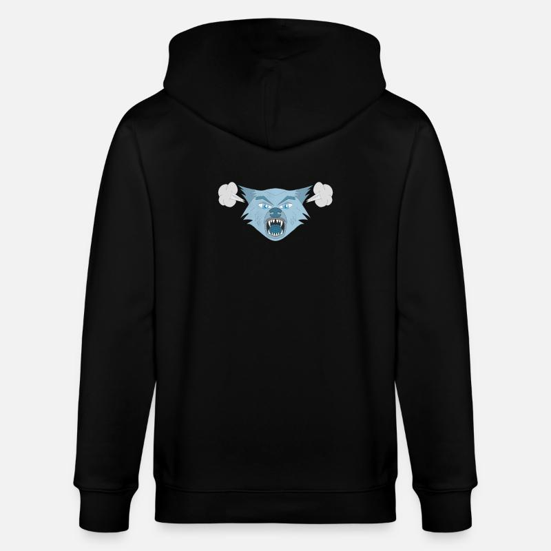 Wütender Wolf - Stanley/Stella Unisex Bio-Kapuzenjacke CULTIVATOR  - Schwarz
