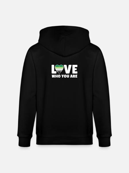 Love who you are - Stanley/Stella CULTIVATOR Unisex Organic Hooded Jacket - black
