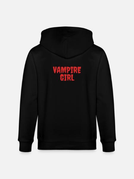 Vampire Girl Graphic Tee Design - Stanley/Stella CULTIVATOR  Unisex Organic Hooded Jacket - black