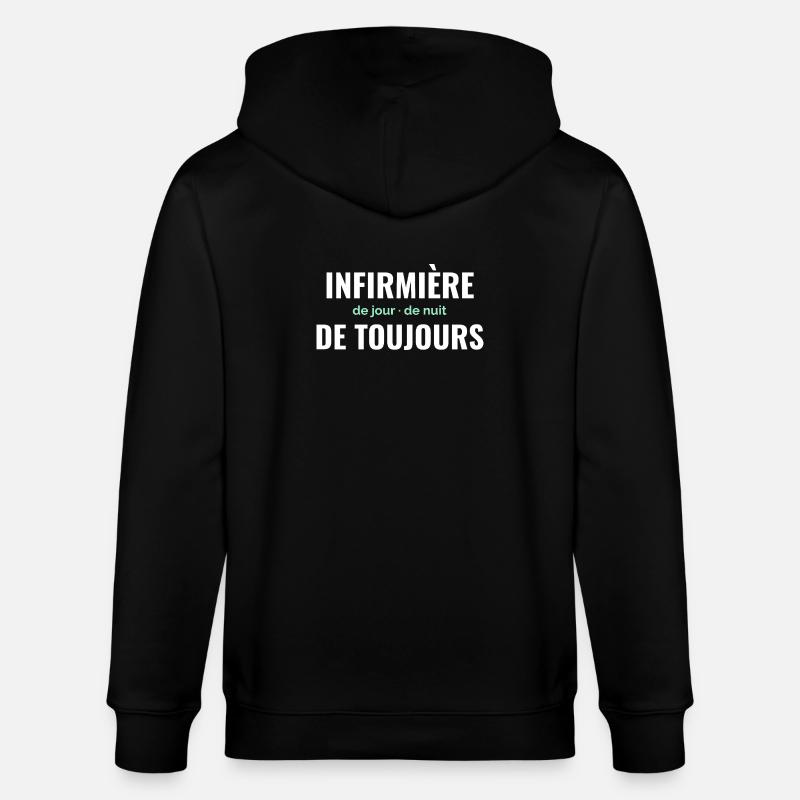 Infirmière de Toujours - Veste à capuche bio CULTIVATOR Stanley/Stella Unisexe - noir