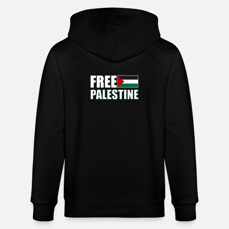 Free Palestine - Stanley/Stella Unisex Bio-Kapuzenjacke CULTIVATOR - Schwarz