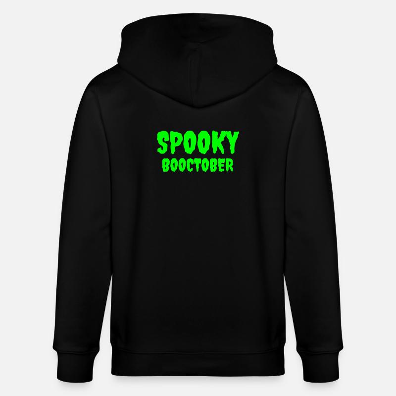Spooky Booctober Jack-O'-Lantern Design - Veste à capuche bio CULTIVATOR Stanley/Stella Unisexe - noir