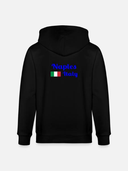 Naples Italia - Stylish prints - Stanley/Stella CULTIVATOR Unisex Organic Hooded Jacket - black