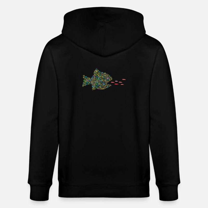 POISSON MANGE-VOITURES - Veste à capuche bio CULTIVATOR Stanley/Stella Unisexe - noir