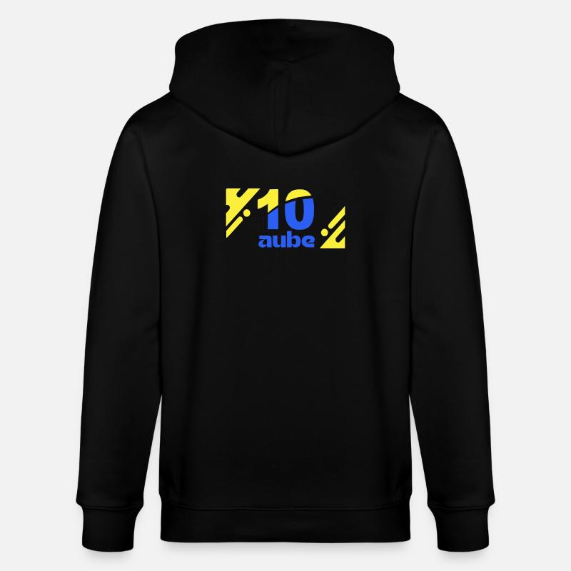 Dix Aube Logo Bleu Jaune - Veste à capuche bio CULTIVATOR Stanley/Stella Unisexe - noir
