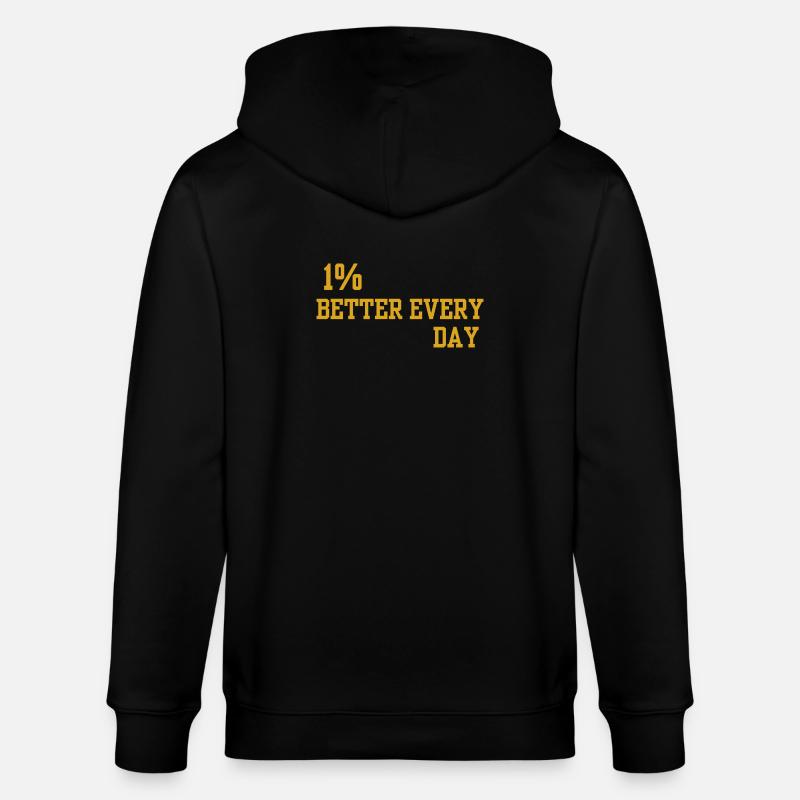 Devise d’amélioration quotidienne de 1 % - Veste à capuche bio CULTIVATOR Stanley/Stella Unisexe - noir