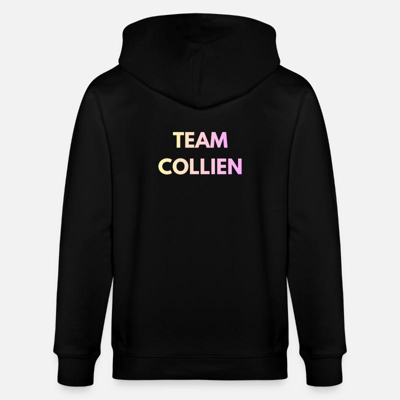 Team Collien Gradient Text - Stanley/Stella Unisex Bio-Kapuzenjacke CULTIVATOR  - Schwarz