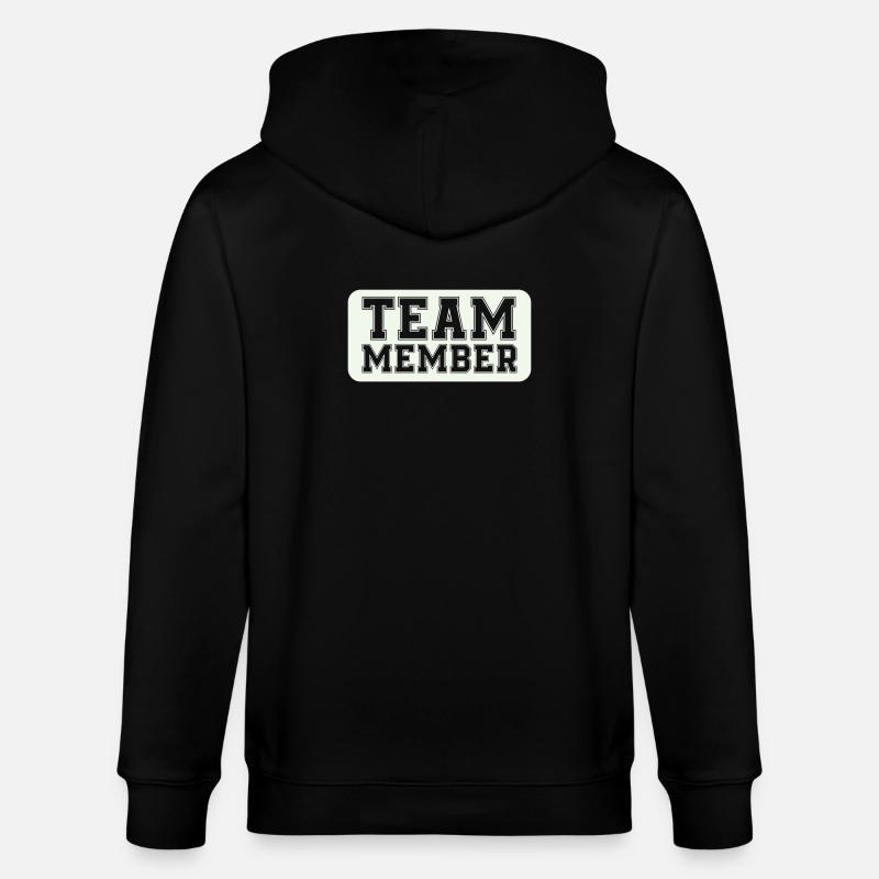 Varsity-style team member - Stanley/Stella CULTIVATOR  Unisex Organic Hooded Jacket - black