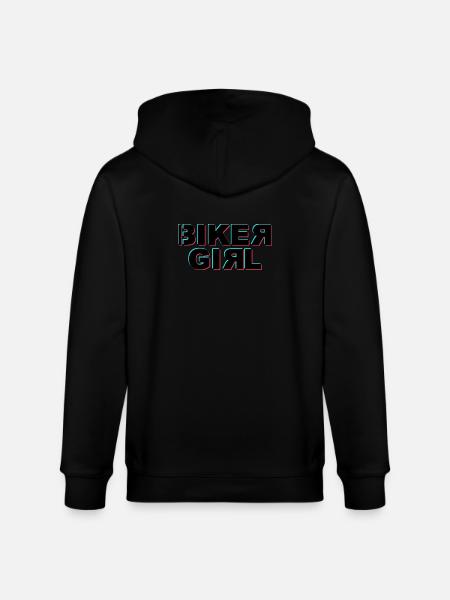 Biker girl glitch - Stanley/Stella CULTIVATOR Unisex Organic Hooded Jacket - black