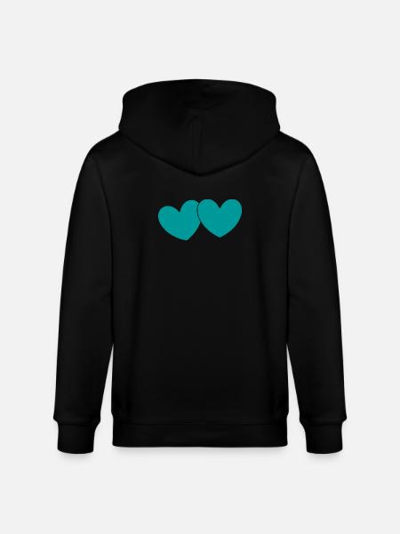 Saint-Valentin, Saint-Valentin, Saint-Valentin - Veste à capuche bio CULTIVATOR Stanley/Stella Unisexe - noir
