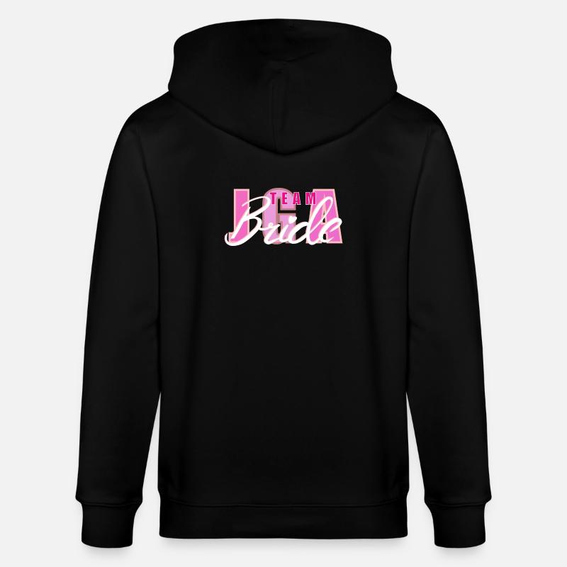 Team Bride Herz Logo Design - Stanley/Stella Unisex Bio-Kapuzenjacke CULTIVATOR  - Schwarz