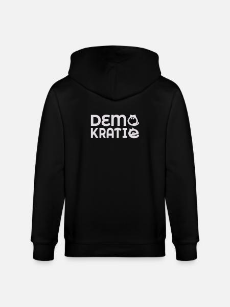 Cat Democracy - Stanley/Stella CULTIVATOR  Unisex Organic Hooded Jacket - black