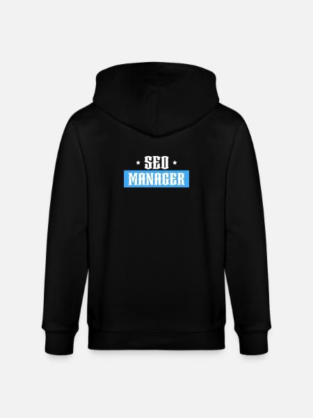 SEO Manager blue tshirt black - Stanley/Stella CULTIVATOR Unisex Organic Hooded Jacket - black