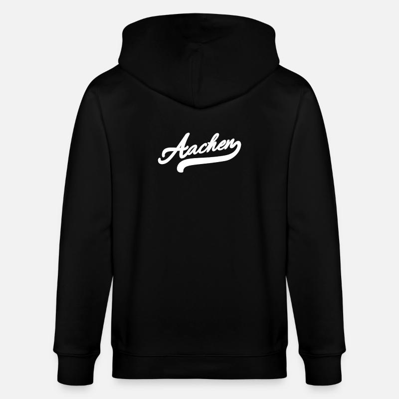 Aachen Retro - Stanley/Stella CULTIVATOR  Unisex Organic Hooded Jacket - black