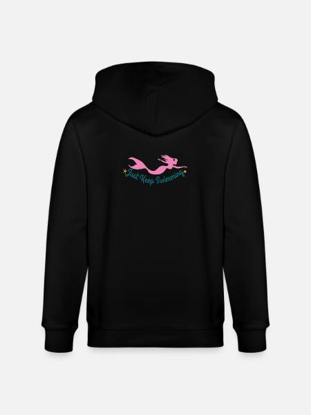 Underwater Mermaid with Motivational Quote - Stanley/Stella CULTIVATOR Unisex Organic Hooded Jacket - black