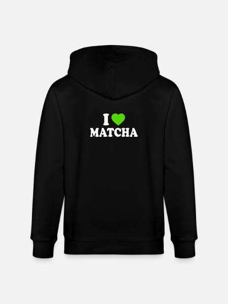I love matcha - Stanley/Stella Unisex Bio-Kapuzenjacke CULTIVATOR  - Schwarz