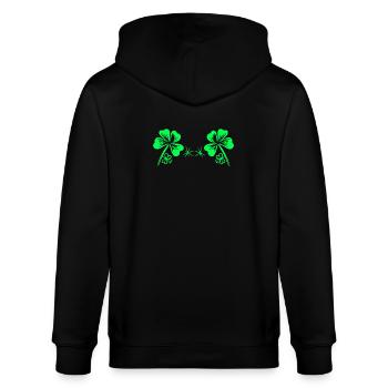 BH St Patricks Day Kleeblatt Bra Bikini - Stanley/Stella Unisex Bio-Kapuzenjacke CULTIVATOR  - Schwarz - Hinten - Anna (173cm)