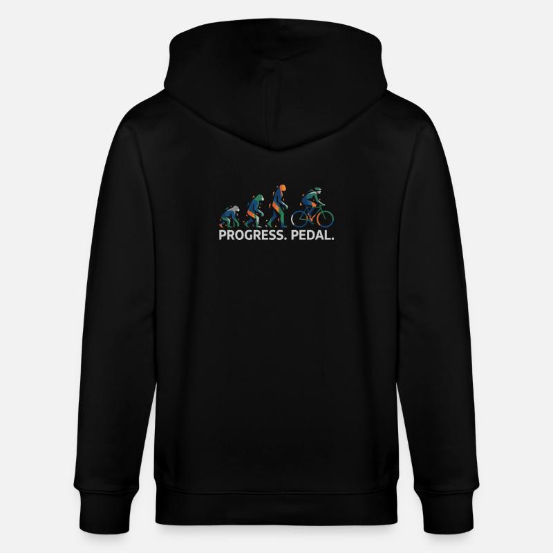 Évolution de la pédale Progress - Veste à capuche bio CULTIVATOR Stanley/Stella Unisexe - noir