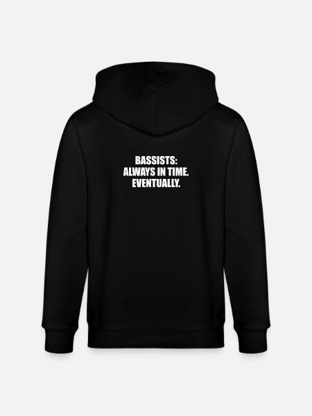 Bassists Always In Time Eventually - Stanley/Stella CULTIVATOR  Unisex Organic Hooded Jacket - black