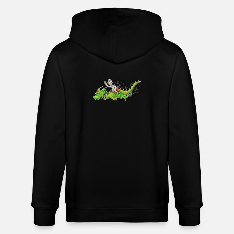 Drachenritter - Stanley/Stella Unisex Bio-Kapuzenjacke CULTIVATOR  - Schwarz