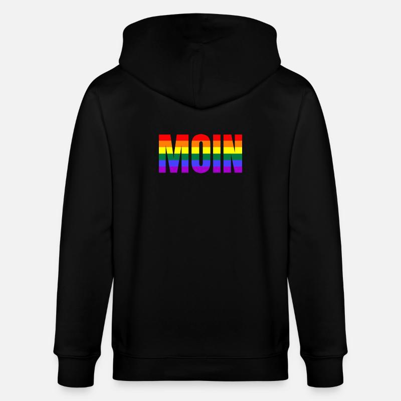 MOIN REGENBOGEN - Stanley/Stella Unisex Bio-Kapuzenjacke CULTIVATOR  - Schwarz