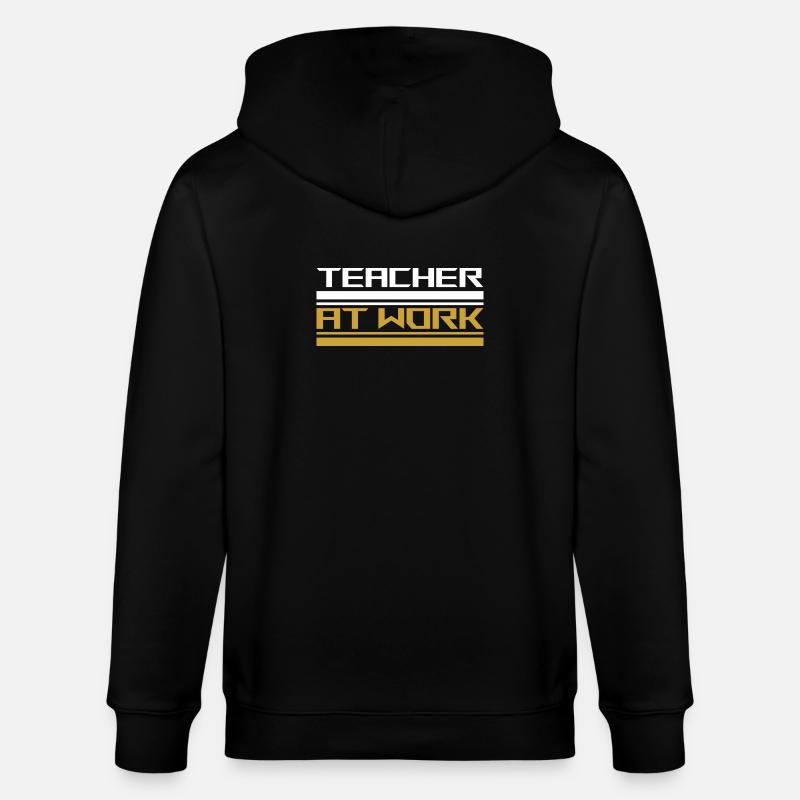 Teacher at work white - Stanley/Stella Unisex Bio-Kapuzenjacke CULTIVATOR - Schwarz