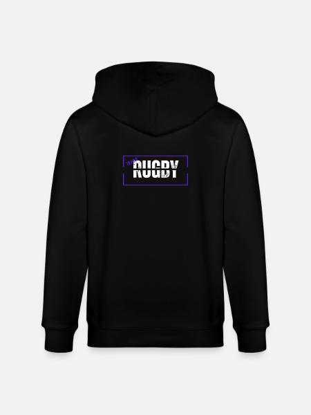 Team rugby blue - Stanley/Stella CULTIVATOR  Unisex Organic Hooded Jacket - black
