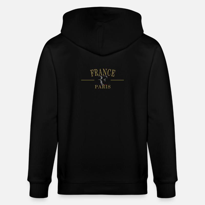 France drapeau RF - Veste à capuche bio CULTIVATOR Stanley/Stella Unisexe - noir