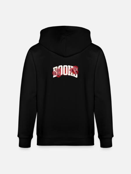 Blood Red Flowers Typo - Stanley/Stella CULTIVATOR  Unisex Organic Hooded Jacket - black