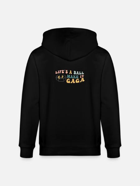 Life's A Ball Make It Gaga - Stanley/Stella CULTIVATOR Unisex Organic Hooded Jacket - black