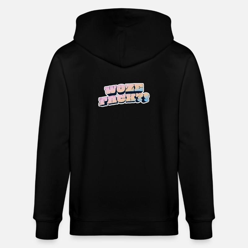 Wow Face Pastell Graffiti Stil - Stanley/Stella Unisex Bio-Kapuzenjacke CULTIVATOR - Schwarz