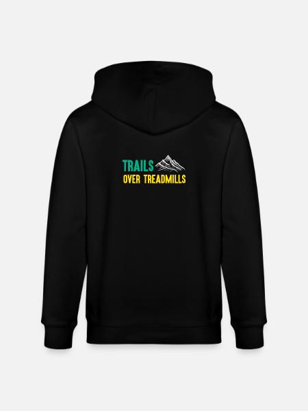 Trail Running - Trails Over Treadmills - Stanley/Stella CULTIVATOR  Unisex Organic Hooded Jacket - black