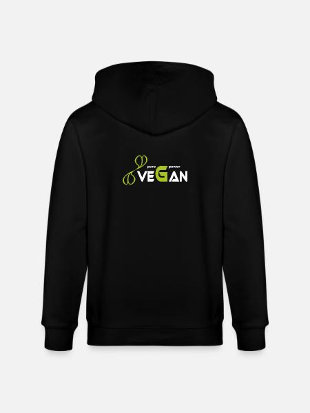 pure_vegan_power - Stanley/Stella CULTIVATOR Unisex Organic Hooded Jacket - black