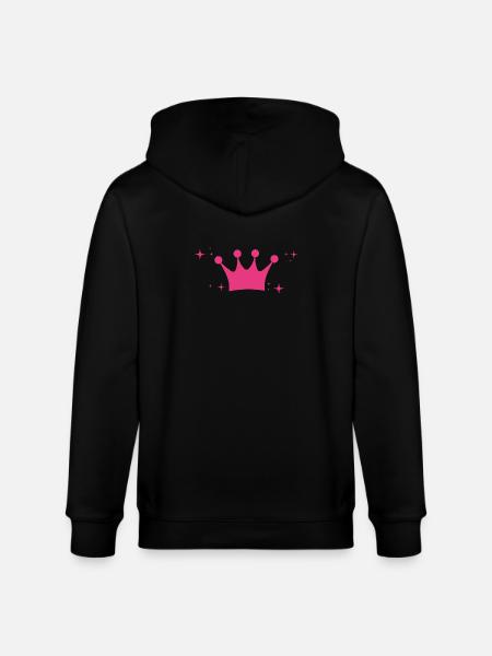 Crown - Gift Idea - Stars - Stanley/Stella CULTIVATOR Unisex Organic Hooded Jacket - black