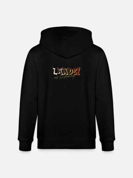 Witziger Spruch Landei mit Leidenschaft - Stanley/Stella Unisex Bio-Kapuzenjacke CULTIVATOR  - Schwarz