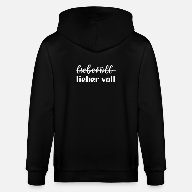 Liebevoll oder lieber voll? - Stanley/Stella Unisex Bio-Kapuzenjacke CULTIVATOR  - Schwarz