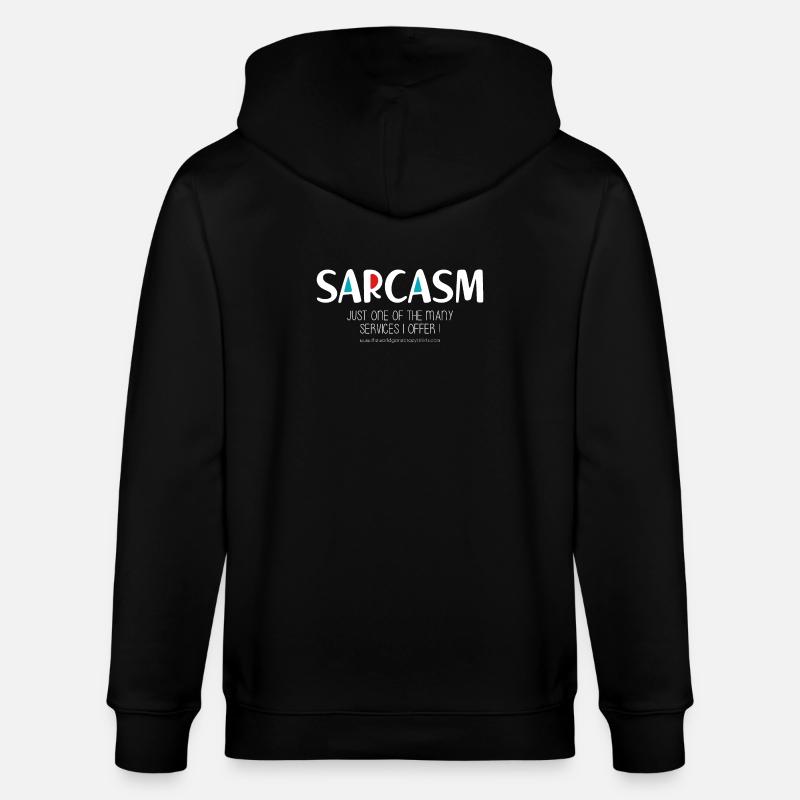 Sarkasmus (düster) - Stanley/Stella Unisex Bio-Kapuzenjacke CULTIVATOR  - Schwarz