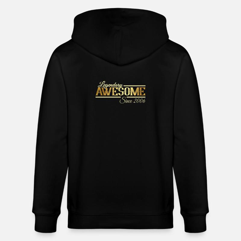 Legendary and Awesome since 2006 - Stanley/Stella CULTIVATOR Unisex Organic Hooded Jacket - black