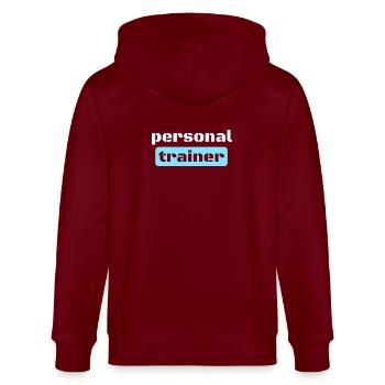 Personal Trainer Fitness Trainer - Stanley/Stella CULTIVATOR  Unisex Organic Hooded Jacket - burgundy - Back - Anna (173cm)