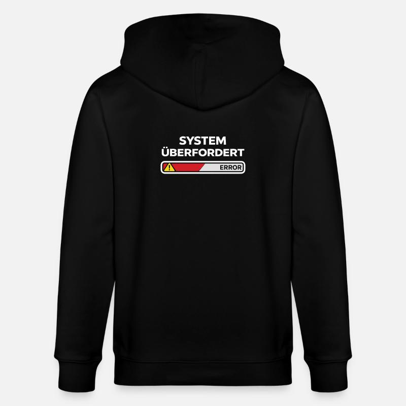 System überfordert Error - Stanley/Stella Unisex Bio-Kapuzenjacke CULTIVATOR  - Schwarz