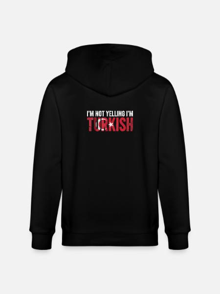 Turkish Turkey Funny Turk - Stanley/Stella CULTIVATOR  Unisex Organic Hooded Jacket - black