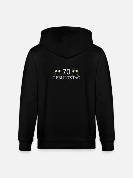 70th Birthday 70 Years - Stanley/Stella CULTIVATOR  Unisex Organic Hooded Jacket - black