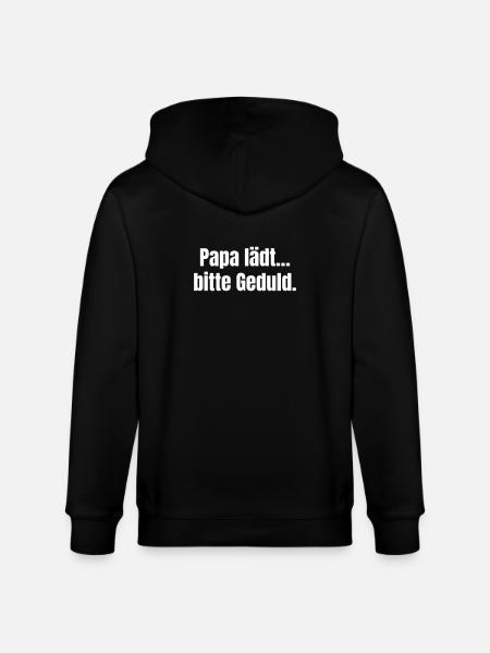 Dad invites patience - Stanley/Stella CULTIVATOR Unisex Organic Hooded Jacket - black