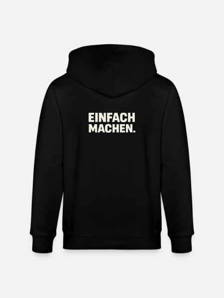 Einfach Machen Großbuchstaben - Stanley/Stella Unisex Bio-Kapuzenjacke CULTIVATOR - Schwarz