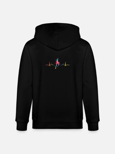 Boulderer heartbeat Bouldering Bouldering - Stanley/Stella CULTIVATOR  Unisex Organic Hooded Jacket - black
