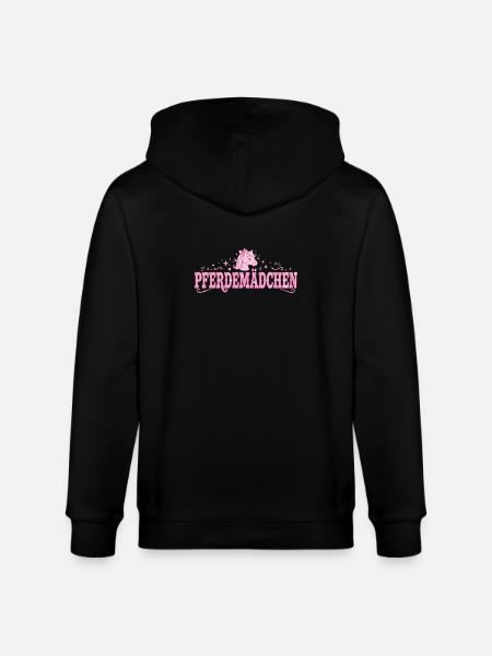 Pferdemädchen Glitzerpony - Stanley/Stella Unisex Bio-Kapuzenjacke CULTIVATOR  - Schwarz